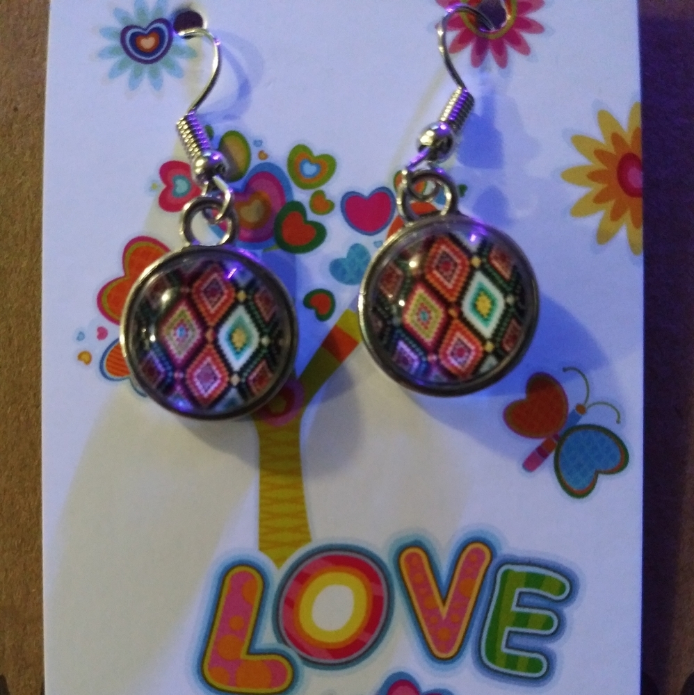 Handmade cabochon earrings
